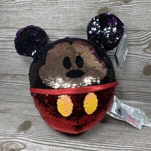 SALE! NWT Disney Parks Official Flippy Sequin Mickey Mouse Plush Pillow